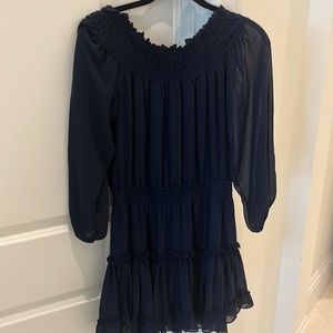 Misa Los Angeles navy blue off the shoulder dress size M